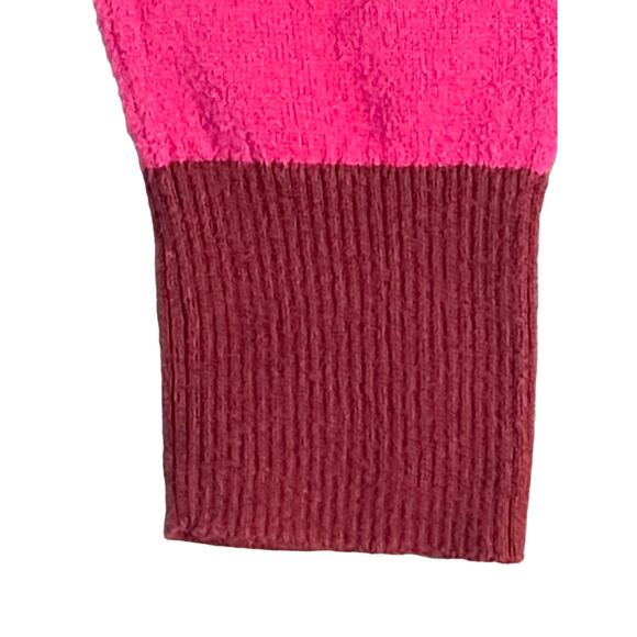 Women’s Gap Sweater Size M Maroon Light Weight Long Sleeve White Pink Stripes - Picture 5 of 8